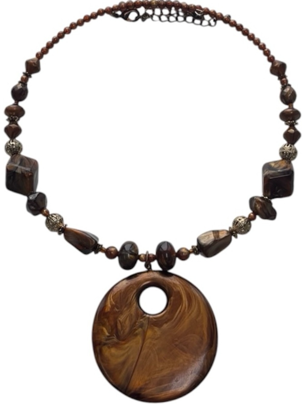 Vintage Beaded Necklace Handmade Hand Crafted Timeless Vintage Artisan Jewelry - Picture 12 of 13